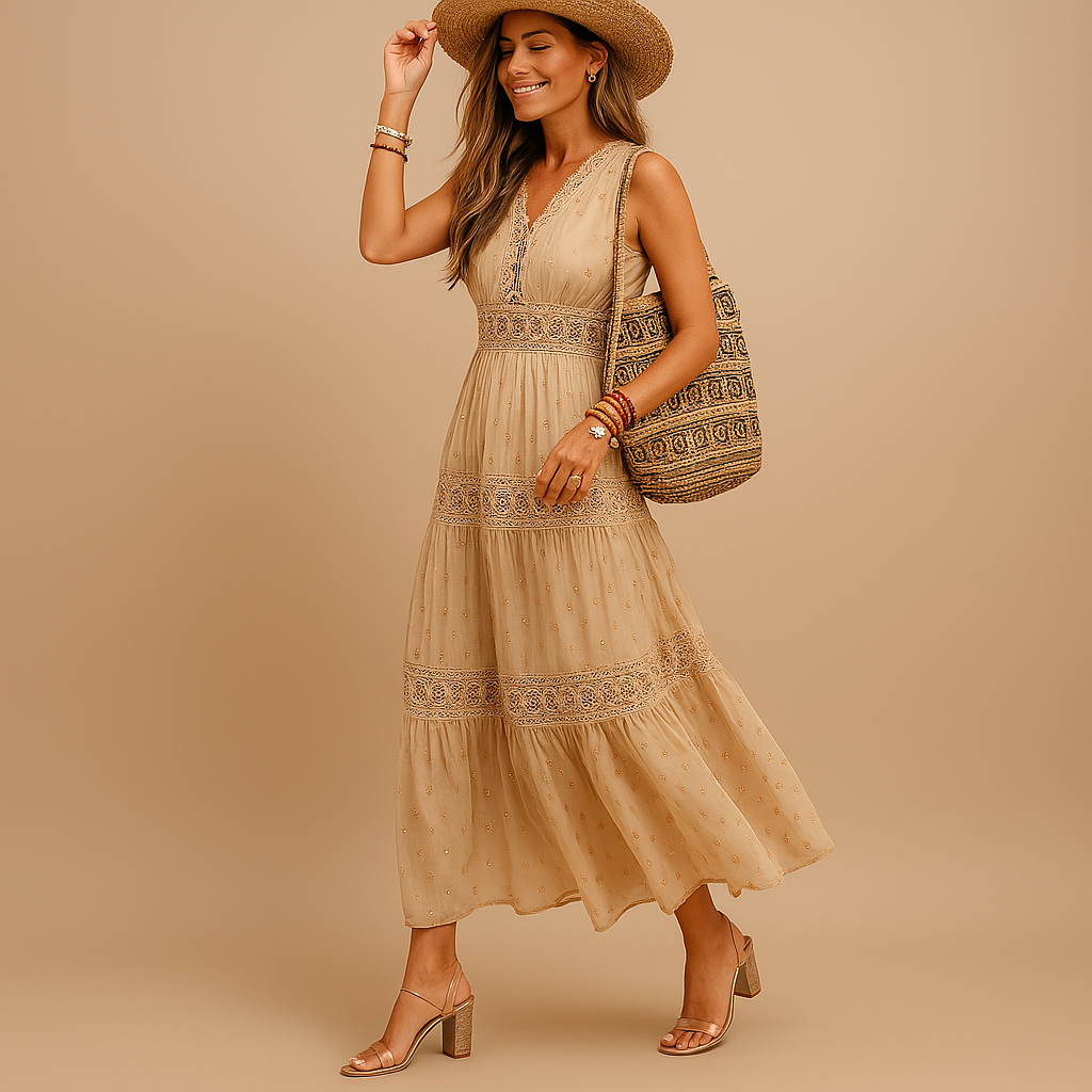 Ariana | Boho zomerjurk met ibiza -stijl voor vrouwen-3