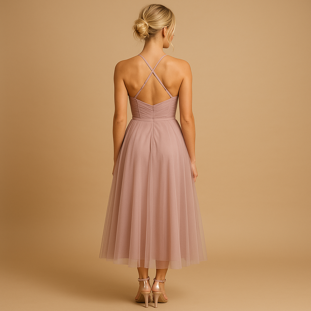 Elegant chiffon maxi jurk voor formele gelegenheden | Amelia-3