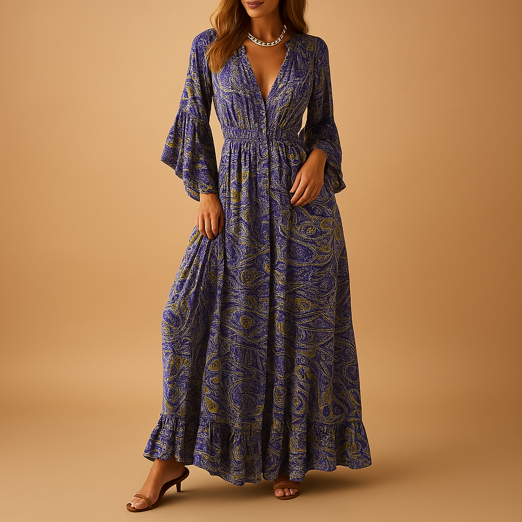 Elise | Flowy Boho Maxi -jurk voor vrouwen-5