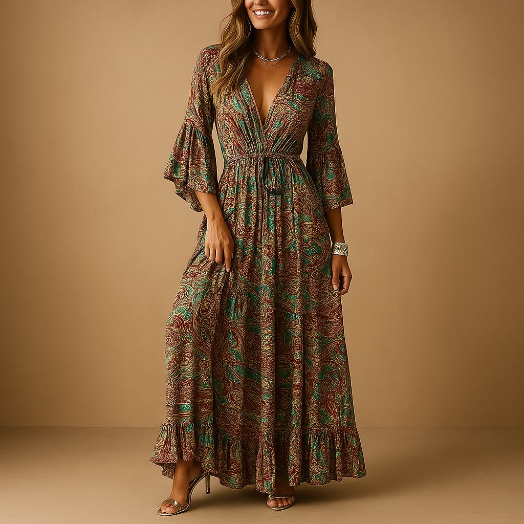 Elise | Flowy Boho Maxi -jurk voor vrouwen-4