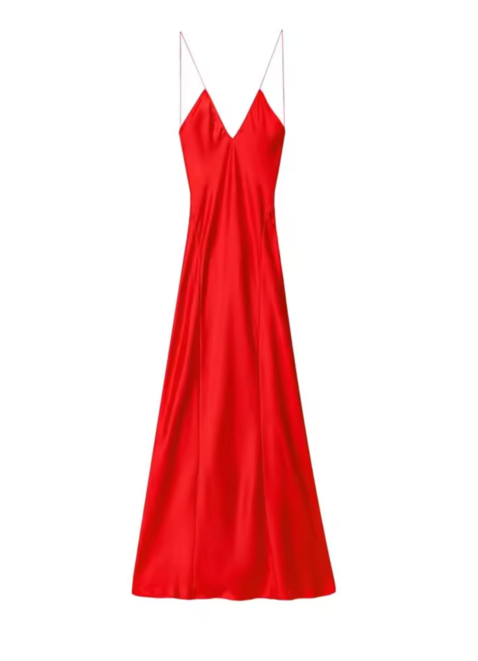 Satijnen Maxi-jurk met Open Rug | Jasmine