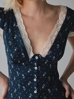 Midi-zomerjurk voor dames met kant | Katerina