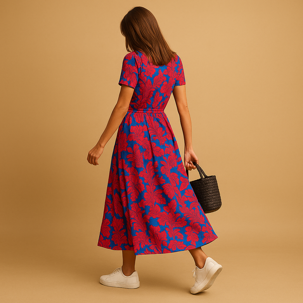 Zomerjurk Dames Met Pofmouwen En Knoopdetails | Mare 2