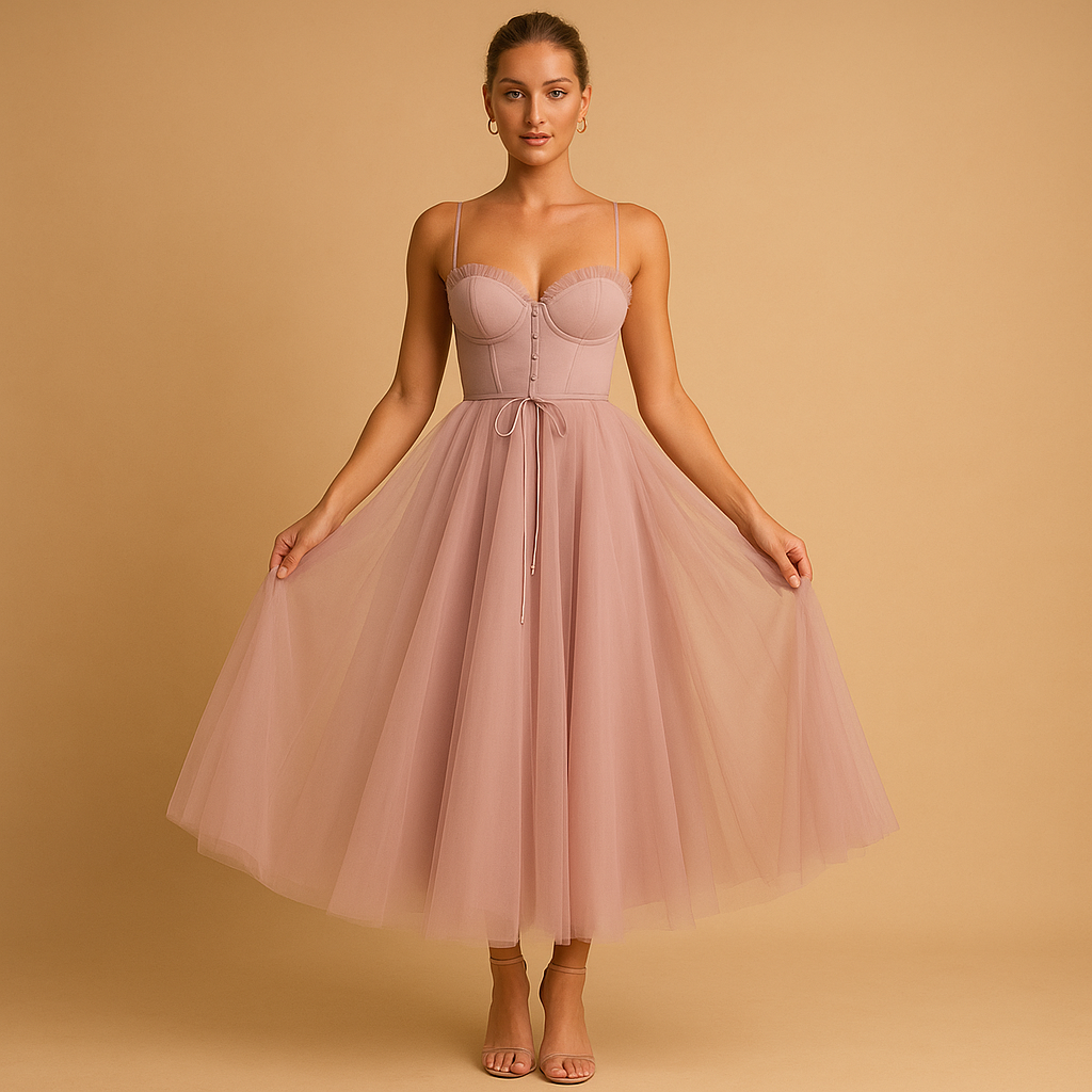 Elegant chiffon maxi jurk voor formele gelegenheden | Amelia-2