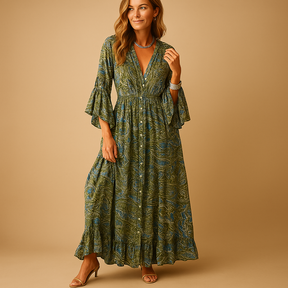  Elise | Flowy Boho Maxi -jurk voor vrouwen-3
