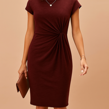 Elegante damesjurk met flatterende pasvorm en stretchy stof | Romy-4