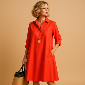 Variant image for Ademende Stretch Polo-Jurk voor Vrouwen | Harper-1